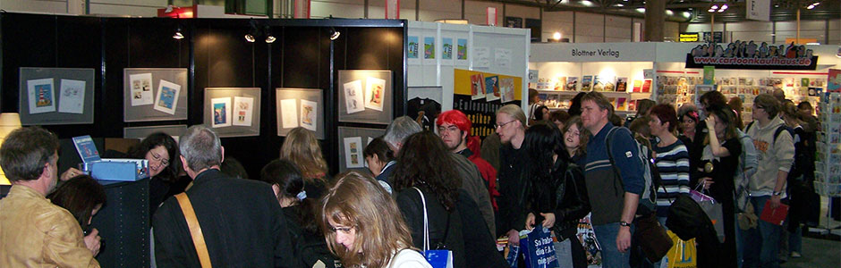 Publikumsandrang zur Signierstunde am Gemeinschaftsstand CARTOON auf der Leipziger Buchmesse