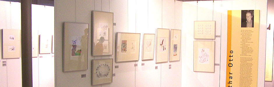 Einblick in eine Wanderausstellung vom Cartoonmuseum und der Sammlung Museen für Humor und Satire